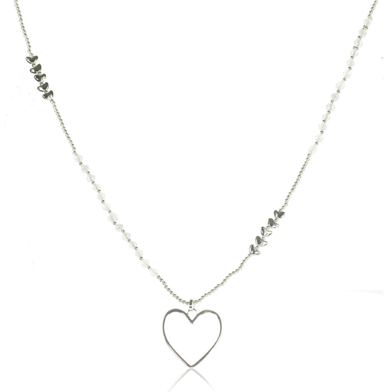 Cadwen Hir | Crystal Heart Long Necklace - Asteria
