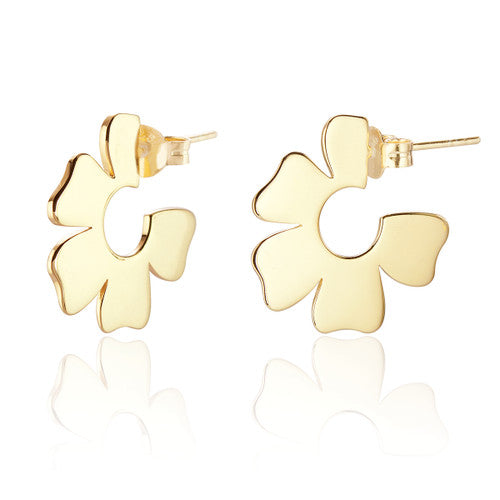 Clustdlysau Arian | Sterling Silver Hoop Earrings - Julie Daisy Gold