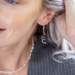 Clustdlysau Arian | Sterling Silver Coil Drop Earrings - Claribel