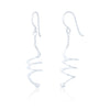 Clustdlysau Arian | Sterling Silver Coil Drop Earrings - Claribel