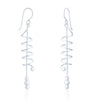 Clustdlysau Arian | Sterling Silver Spriral Drop Earrings - Claribel