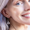 Clustdlysau Arian | Sterling Silver Droplet Earrings - Johanna