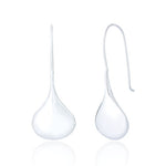 Clustdlysau Arian | Sterling Silver Droplet Earrings - Johanna