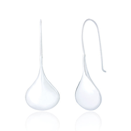 Clustdlysau Arian | Sterling Silver Droplet Earrings - Johanna