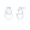Clustdlysau Styd Arian | Sterling Silver Stud Earrings - Amalia