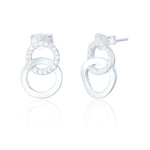 Clustdlysau Styd Arian | Sterling Silver Stud Earrings - Amalia