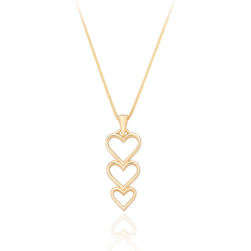 Cadwen Aur | Gold Plated Hearts Necklace - Clemence