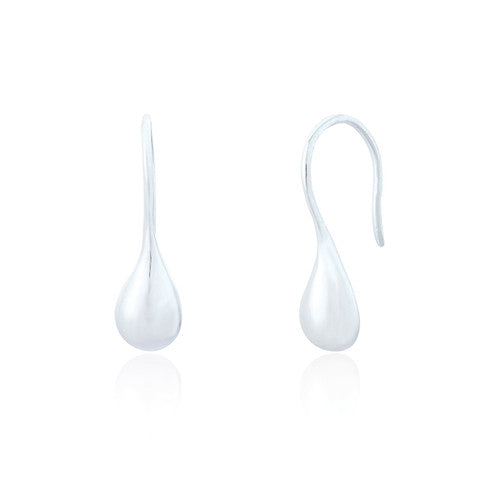 Clustdlysau Arian | Sterling Silver Droplet Earrings - Arlene