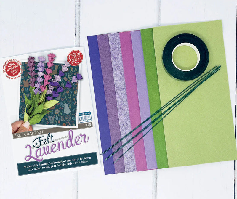 Pecyn Crefft Ffelt - Lafant | Felt Flower Craft Kit - Lavender