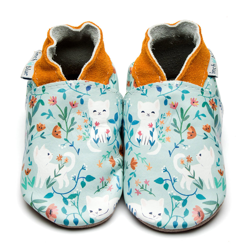 Esgidiau Inch Blue Cath Flodeuog  | Floral Kitty Inch Blue Shoes