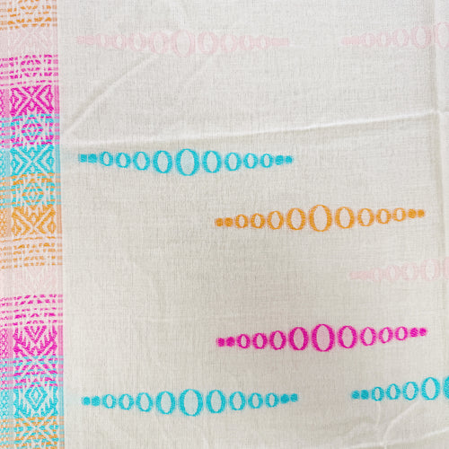 Sgarff Cotwm Nansi - Hufen | Nansi Cotton Scarf - Cream