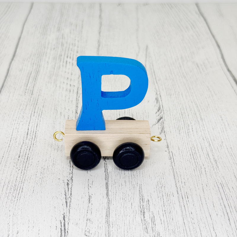 Trên y Wyddor - “P” Lliw - Glas  | Alphabet Train - Coloured “P” - Blue