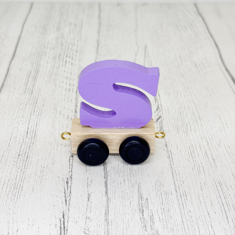 Trên y Wyddor - “S” Lliw - Piws  | Alphabet Train - Coloured “S” - Purple