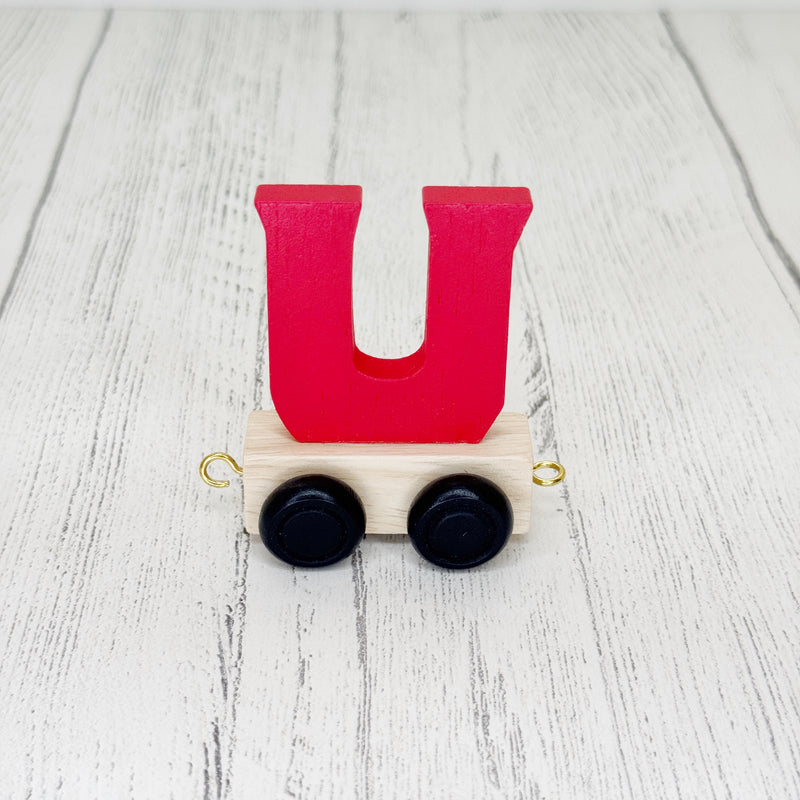 Trên y Wyddor - “U” Lliw - Coch  | Alphabet Train - Coloured “U” - Red