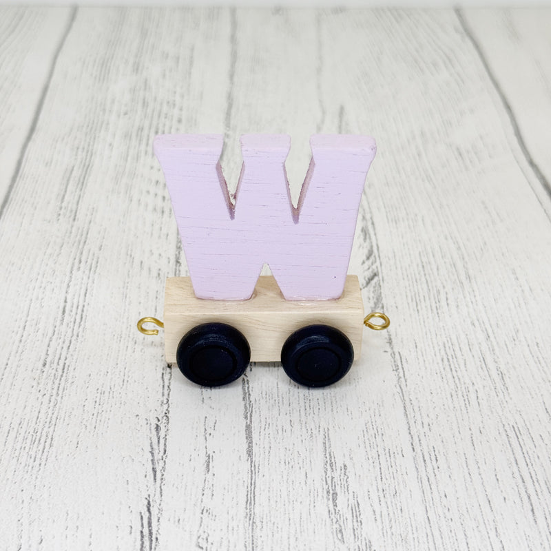 Trên y Wyddor - “W” Lliw - Lelog  | Alphabet Train - Coloured “W” - Lilac