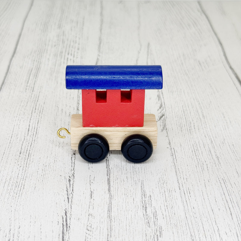Trên y Wyddor - Cerbyd Ôl Lliw - Glas a Coch | Alphabet Train - Colour Back End Carriage - Blue & Red