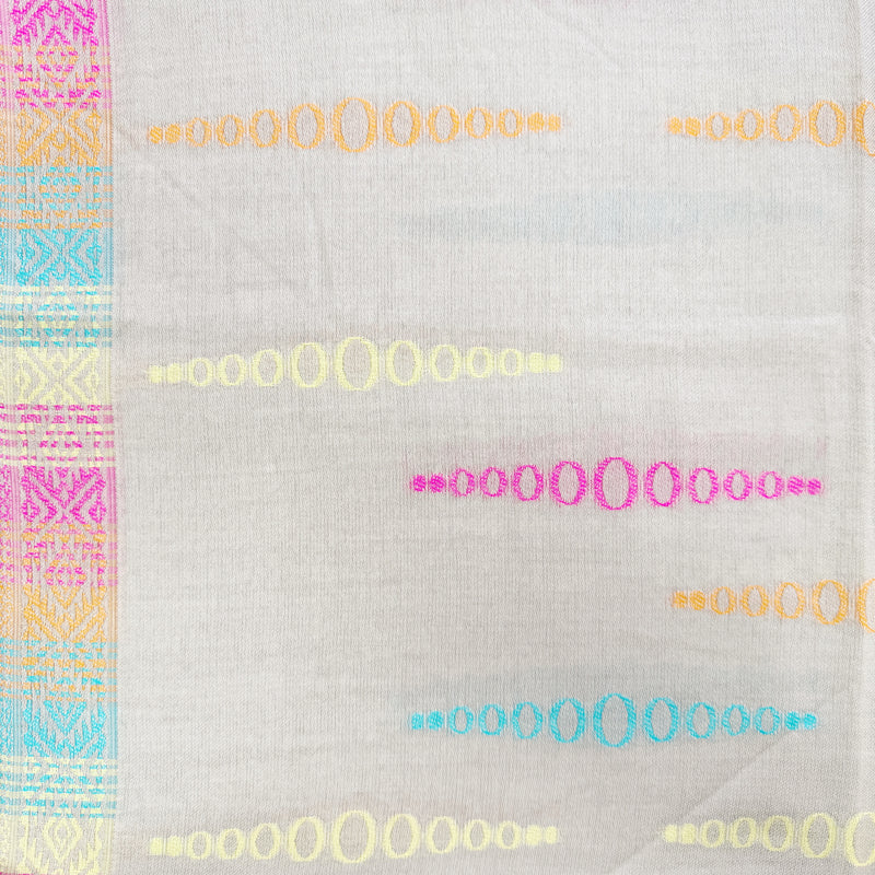 Sgarff Cotwm Nansi - Llwyd | Nansi Cotton Scarf - Grey