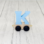 Trên y Wyddor - “K” Lliw - Glas Golau  | Alphabet Train - Coloured “K” - Sky Blue