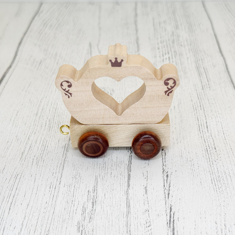 Trên y Wyddor - Cerbyd Tywysoges Ôl Naturiol  | Alphabet Train - Natural Back End Princess Carriage