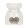 Llosgwr Olew - Malwen Wen | Oil Burner - White Heart Cut Out