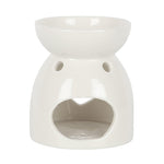 Llosgwr Olew - Malwen Wen | Oil Burner - White Heart Cut Out