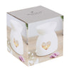 Llosgwr Olew - Malwen Wen | Oil Burner - White Heart Cut Out