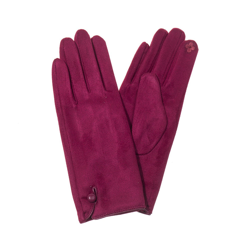 Menig Swêd - Pink | Faux Suede Gloves - Wild Orchid