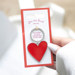 Modrwy Goriadau Calon Enamel | Enamel Heart Keyring