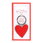 Modrwy Goriadau Calon Enamel | Enamel Heart Keyring