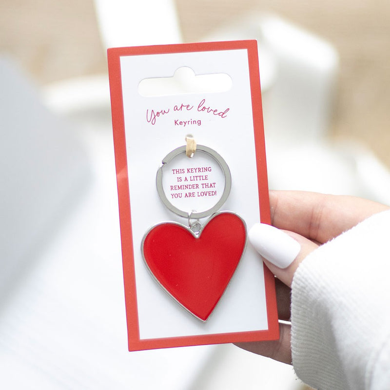 Modrwy Goriadau Calon Enamel | Enamel Heart Keyring