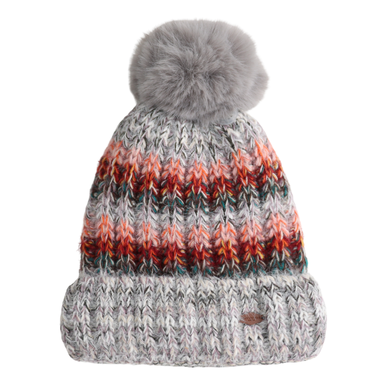 Cap Gaeaf | Fleece Lined Pom Pom Hat - White