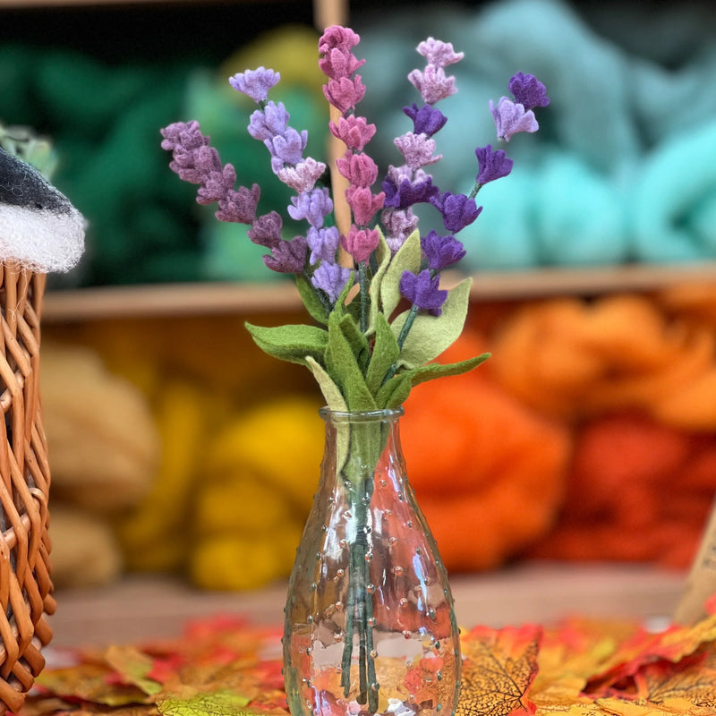Pecyn Crefft Ffelt - Lafant | Felt Flower Craft Kit - Lavender