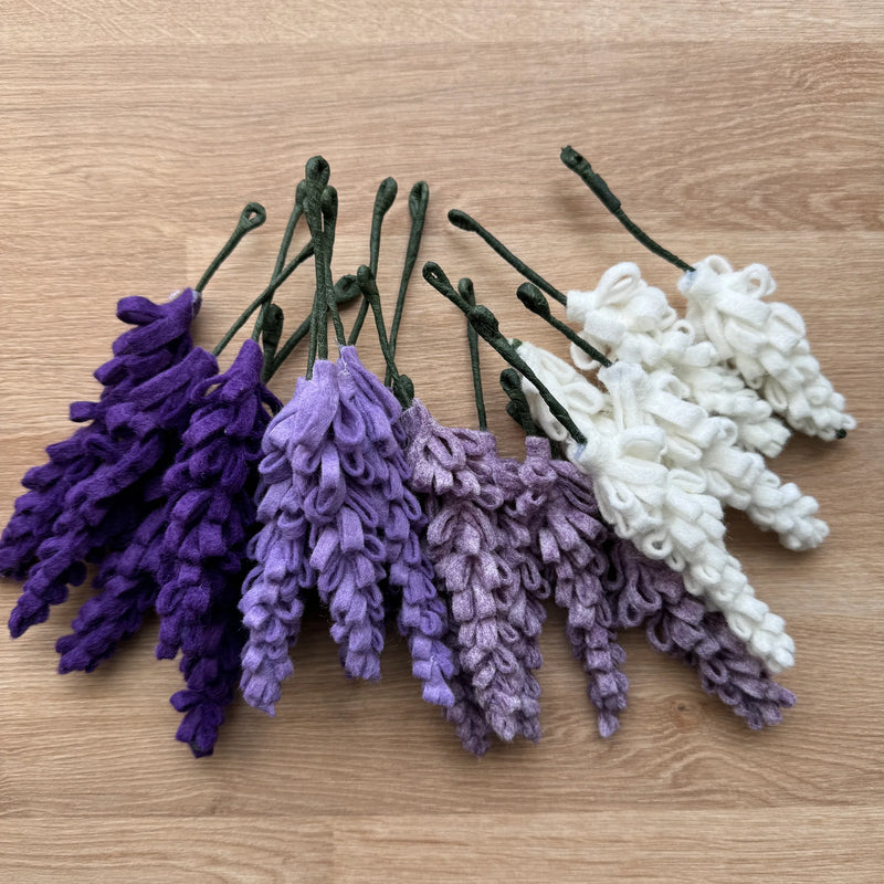 Pecyn Crefft Ffelt - Wisteria | Felt Flower Craft Kit - Wisteria