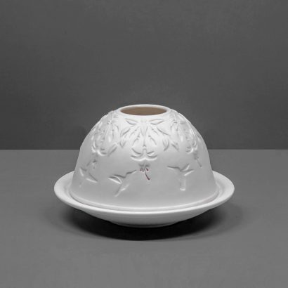 Cromen Borslen Ffwsia a Colibryn | Fuchsia & Humming Bird Porcelain Dome