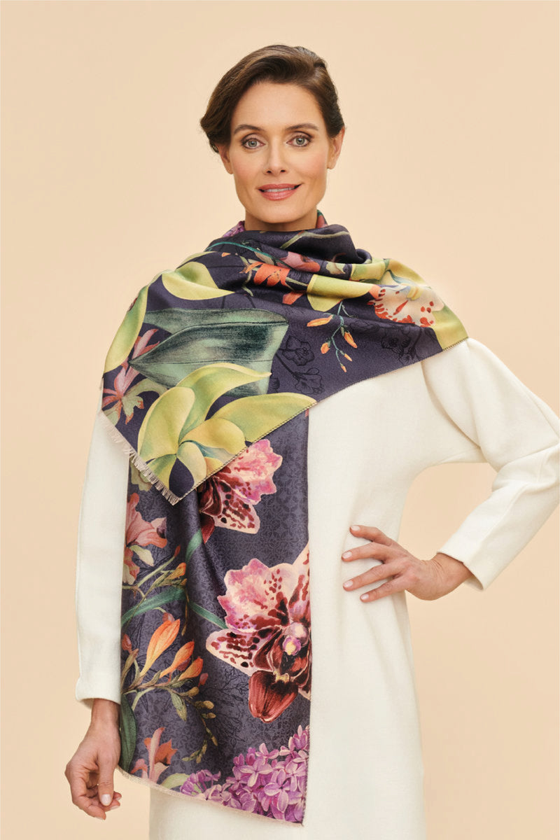Sgarff Moethus Powder  | Powder Lux Scarf - Exotic Evening Ink