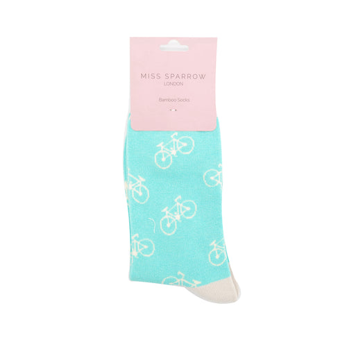 Sanau - Beics | Miss Sparrow Socks - Bikes Aqua