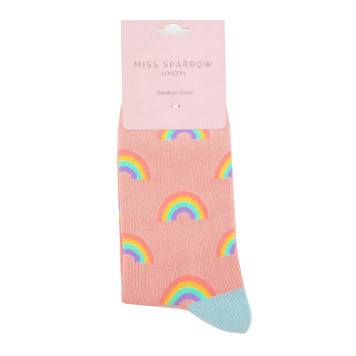Sanau - Enfys | Miss Sparrow Socks - Rainbow Salmon