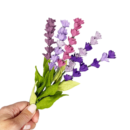 Pecyn Crefft Ffelt - Lafant | Felt Flower Craft Kit - Lavender