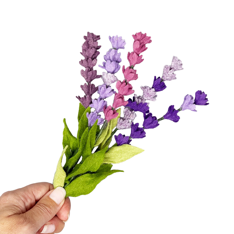 Pecyn Crefft Ffelt - Lafant | Felt Flower Craft Kit - Lavender