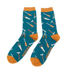 Sanau Dynion - Twls | Mr Heron Mens Socks - Tools Teal