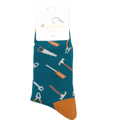 Sanau Dynion - Twls | Mr Heron Mens Socks - Tools Teal