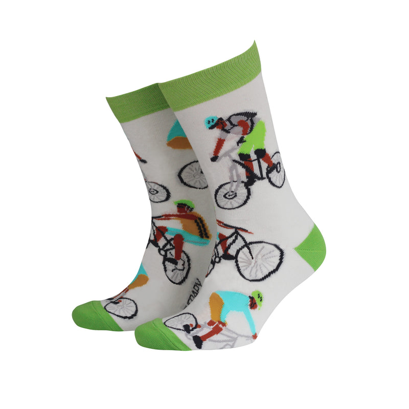 Sanau Bambŵ Dynion - Beic Mynydd | Mens Bamboo Socks - Mountain Bikes