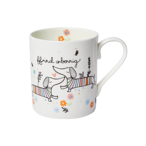 Mwg Tsieina - Ffrind Gorau | Fine Bone China Mug - Best Friend
