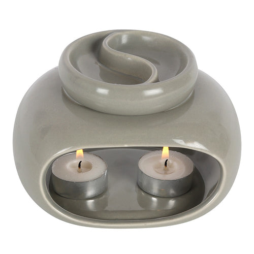 Llosgwr Olew - Dwbl Llwyd | Oil Burner - Grey Double