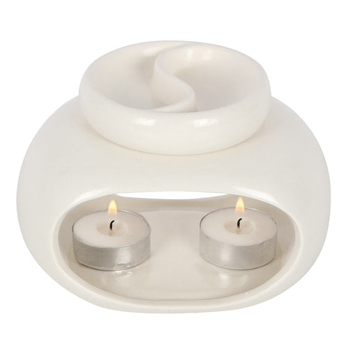 Llosgwr Olew - Dwbl Gwyn | Oil Burner - White Double