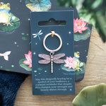 Modrwy Goriadau Gwas y Neidr | Dragonfly Keyring