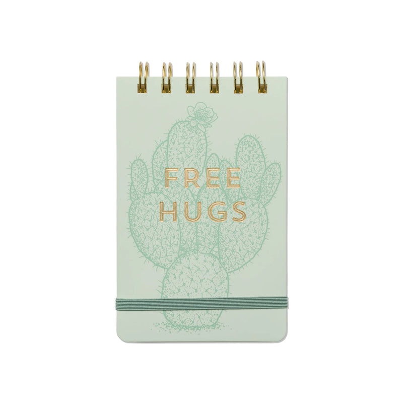 Llyfr Nodiadau | Vintage Sass Notebook - Free Hugs **BROKEN ELASTIC