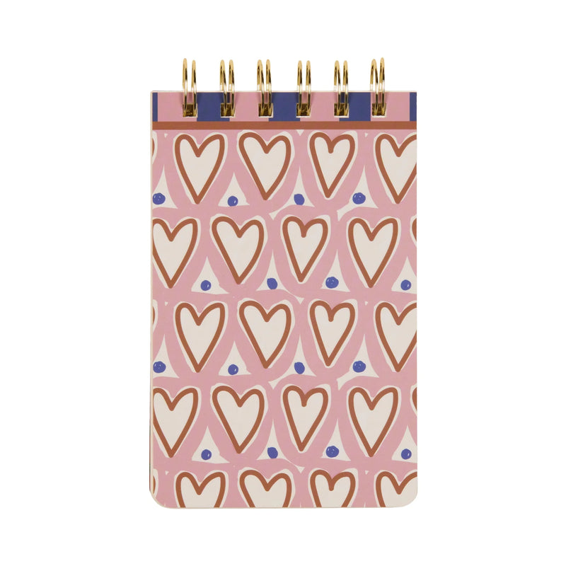 Llyfr Nodiadau | A Dopo Twin Wire Notepad - Hearts