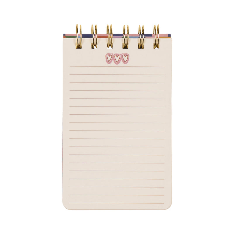 Llyfr Nodiadau | A Dopo Twin Wire Notepad - Hearts