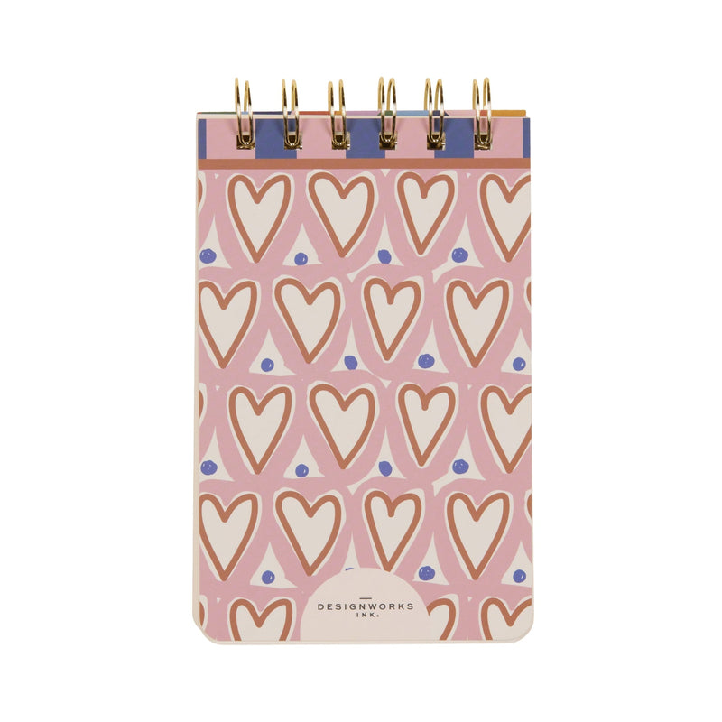 Llyfr Nodiadau | A Dopo Twin Wire Notepad - Hearts